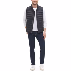 Tommy Hilfiger Men's Ultra Loft Quilted Puffer Vest  black  Medium