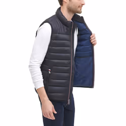 Tommy Hilfiger Men's Ultra Loft Quilted Puffer Vest  black  Medium