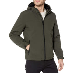Tommy Hilfiger Men's Soft Shell Sherpa Lined Performance Jacket Green XX-Large