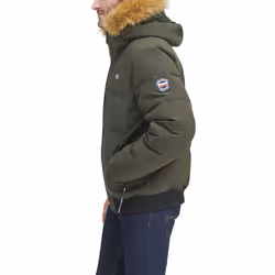 Tommy Hilfiger Men's Arctic Cloth Quilted Snorkel Bomber Jacket  Dark