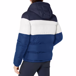 Tommy Hilfiger Men's Hooded Puffer Jacket  Bluebell Color Block  Small