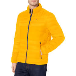 Tommy Hilfiger Men's Real Down Insulated Packable Puffer Jacket Yellow Gold X-Large
