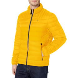 Tommy Hilfiger Men's Real Down Insulated Packable Puffer Jacket Yellow Gold X-Large