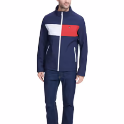 Tommy Hilfiger Men's Active Soft Shell Jacket  Night Sky/Two Tone Flag
