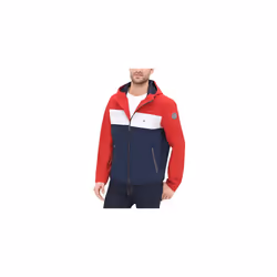 Tommy Hilfiger Men's Hooded Performance Soft Shell Jacket  red/white/n