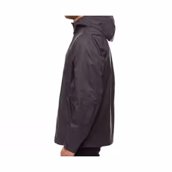 Tommy Hilfiger Mens Lightweight Breathable Waterproof Hooded Jacket  Charcoal  Small