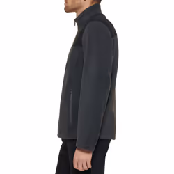 Tommy Hilfiger mens Classic Zip Front Polar Fleece Jacket  Black/Charcoal  Large US