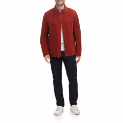 Tommy Hilfiger Men's Classic Zip Front Polar Fleece Jacket  Red  M