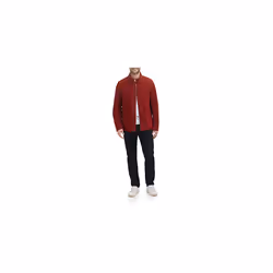 Tommy Hilfiger Men's Classic Zip Front Polar Fleece Jacket  Red  M