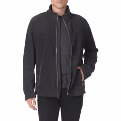 Tommy Hilfiger Men's Classic Zip Front Polar Fleece Jacket Charcoal