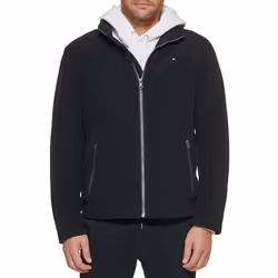Tommy Hilfiger mens Classic Zip Front Polar Fleece Jacket Black Medi
