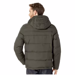 Tommy Hilfiger Men's Big & Tall Hooded Puffer Jacket  Olive  4X Big