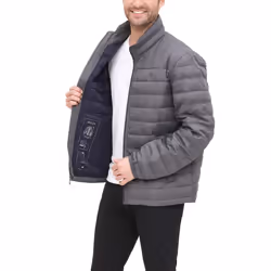 Tommy Hilfiger Men's Packable Down Puffer Jacket  Heather Charcoal  Sm