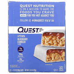 Quest Nutrition, Hero Protein Bar, Crispy Blueberry Cobbler, 12 Bars, 2.12 oz (60 g)