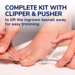 Dr. Scholl's INGROWN TOENAIL PAIN RELIEVER & TRIMMING KIT  0.3 oz // Only OTC Treatment Proven to Relieve Ingrown Toenail Pain - Includes Medicated Ge