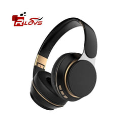 Wireless Headphones Bluetooth 5.0 Headset Foldable Earphones HiFi 9D Bass - black