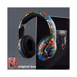 Kids Bluetooth Headphones Wireless Headphones Bluetooth Earphone Headset - black with box