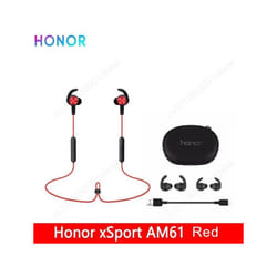 New Honor xsport AM61 Earphone Bluetooth Wireless connection with Mic - Red