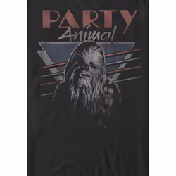 Star Wars Men's Animals Chewie Short Sleeve T-Shirt  Black  2X-Large