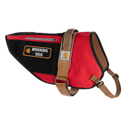 Carhartt Nylon Ripstop Service Dog Harness  High Risk Red/Carhartt Brown  Large