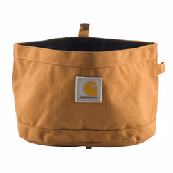 Carhartt Nylon Duck Travel Dog Bowl Packable Dog Bowl for Food and Water Carhartt Brown 10 Cup Capacity