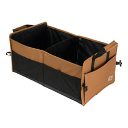 Carhartt Universal Collapsible Cargo Trunk Organizer  Portable Accessory Storage Organizer for Automotive  SUV  Trucks & Cars  Carhartt Brown  One Siz