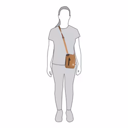 Carhartt Water Resistant Nylon Duck Crossbody Wallet W/Adjustable Strap and Zipper Closure  Brown