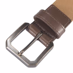 Carhartt Men's Casual Rugged Canvas Duck Belts  W/Antique Brass Buckle and Contrast Curdoroy Backing  Brown  32
