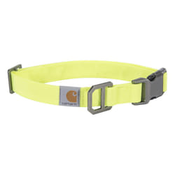 carhartt Nylon Duck Dog collar  Fully Adjustable Durable 2-Ply cordura Nylon canvas collars for Dogs  Brite Lime  Medium