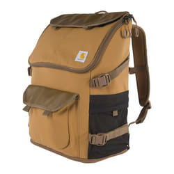 Carhartt 35L Nylon Workday Backpack  Durable Water-Resistant Pack with 15"""" Laptop Sleeve  Brown  One Size