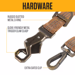 Carhartt Pet Durable Nylon Webbing Leashes for Dogs  Reflective Stitching for Visibility  Coral Glow (Nylon Webbing)  Large