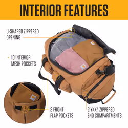 Carhartt 40L Utility  Heavy-Duty Gear Jobsite  Gym  & Travel  Duffel Bag Brown