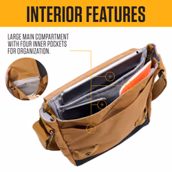 Carhartt  Durable  Adjustable Crossbody Bag with Flap Over Snap Closure  Port