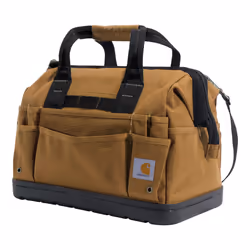 Carhartt Onsite Tool Bag Durable Water-Resistant Tool Storage Bag Heavyweight w/Molded Base 16-Inch Carhartt Brown