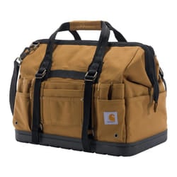 Carhartt Onsite Tool Bag  Durable Water-Resistant  Tool Storage Bag  Heavyweight w/Molded Base  18-Inch  Carhartt Brown