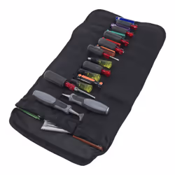 Carhartt 18 Pocket Utility Roll  Durable Water-Resistant Tool Organization Roll Bag  Essential Tool Roll (Black)