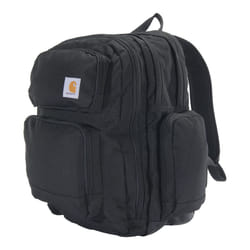 Carhartt 35L Backpack  Durable Pack with Laptop Sleeve and Duravax Abrasion Resistant Base  Everyday Triple Compartment (Black)  One Size