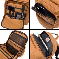 Carhartt 35L Backpack  Durable Pack with Laptop Sleeve and Duravax Abrasion Resistant Base  Everyday Triple Compartment (Black)  One Size