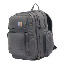 Carhartt 35L Backpack  Durable Pack with Laptop Sleeve and Duravax Abrasion Resistant Base  Everyday Triple Compartment (Gravel)  One Size
