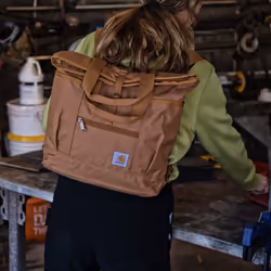 Carhartt  Durable Bag with Adjustable Straps and Laptop Sleeve  Convertible Backpack Tote Brown  One Size