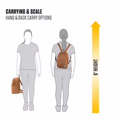 Carhartt Classic Mini  Durable  Water-Resistant Backpack with Adjustable Shoulder Straps  Marmalade  One Size