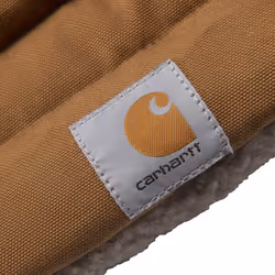 Carhartt Durable Firm Duck Sherpa Top Dog Napper Pad  Washable Duck Canvas Pads for Dogs  Sherpa Top Napper Pad (Carhartt Brown)  Small