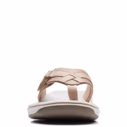 Clarks womens Breeze Sea Flip Flop  Taupe Synthetic  10 US