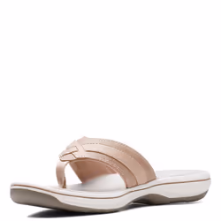 Clarks womens Breeze Sea Flip Flop  Taupe Synthetic  10 US