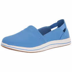 Clarks Women's Breeze Step Loafer Blue Canvas 10 Wide