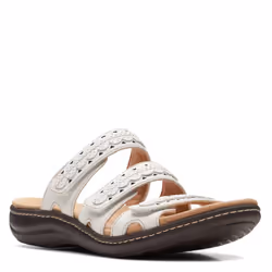 Clarks Collection Women's Laurieann Cove flats-sandals White Leather