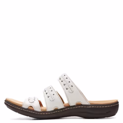 Clarks Collection Women's Laurieann Cove flats-sandals  White Leather