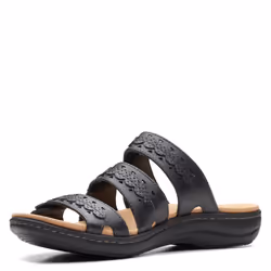 Clarks Collection Women's Laurieann Cove flats-sandals  Black Leather