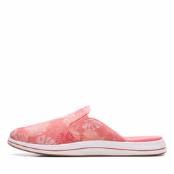 Clarks Breeze Shore Mule Coral Floral Canvas 5.5 Medium