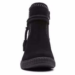 Clarks Women's Caroline Lily Mid Calf Boot  Black Suede  5